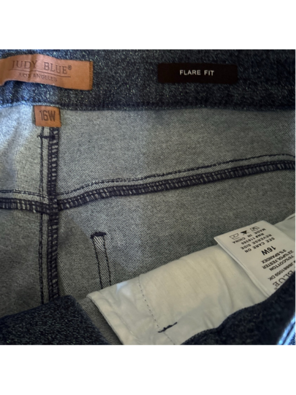 Judy Blue High Waist Sparkle Flare Jeans Size 16W - Picture 5 of 5